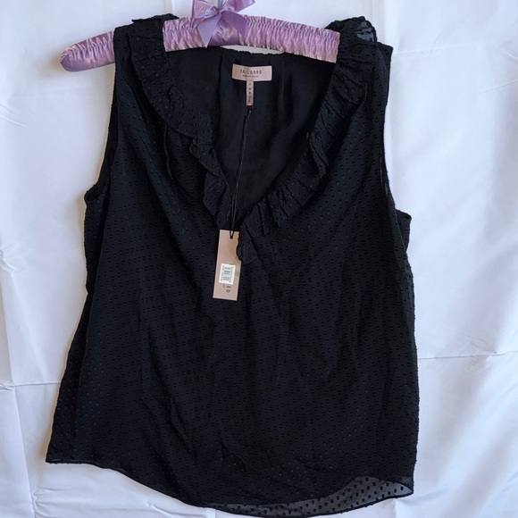 Rebecca Taylor Black Ruffle Blouse - Picture 3 of 8